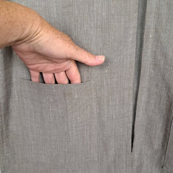 Eileen Fisher Italian Cotton Linen Blend Single Button Jacket Size S - Picture 5 of 10